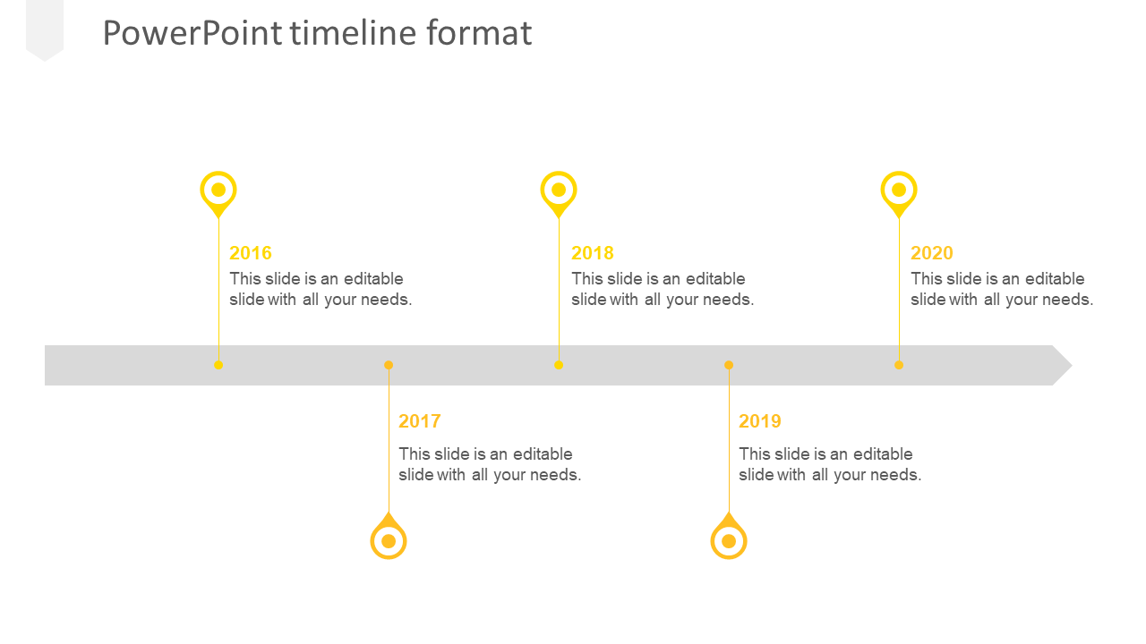 powerpoint timeline format-yellow